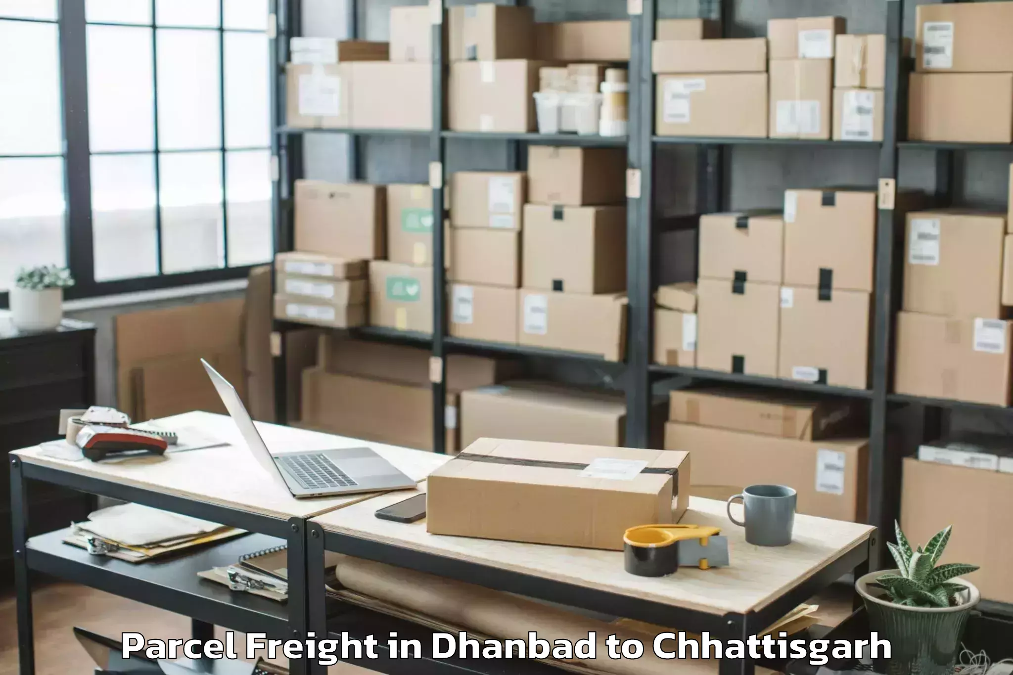 Dhanbad to Jaijaipur Parcel Freight Booking